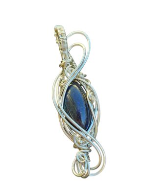 Anhänger Andamooka Opal schwarz-blau