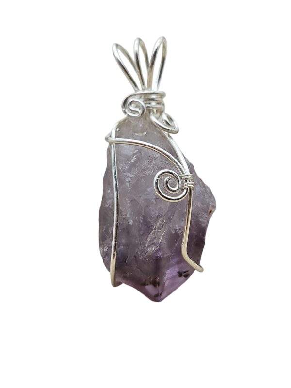 Anhänger Amethyst Rohstein in Sterlingsilber