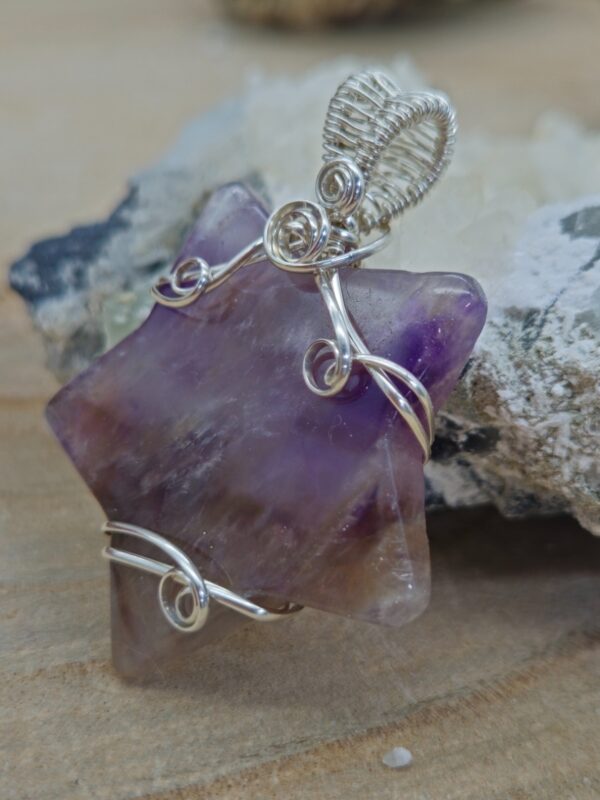 Anhänger Amethyst Stern in Sterlingsilber – Bild 6