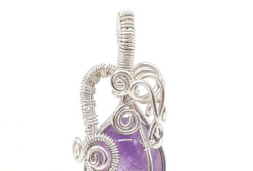 Schmuckanhänger Amethyst in 925 Silber handgefertigt