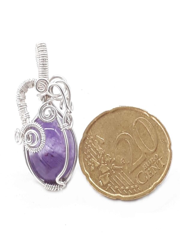 Schmuckanhänger Amethyst in 925 Silber handgefertigt – Bild 5