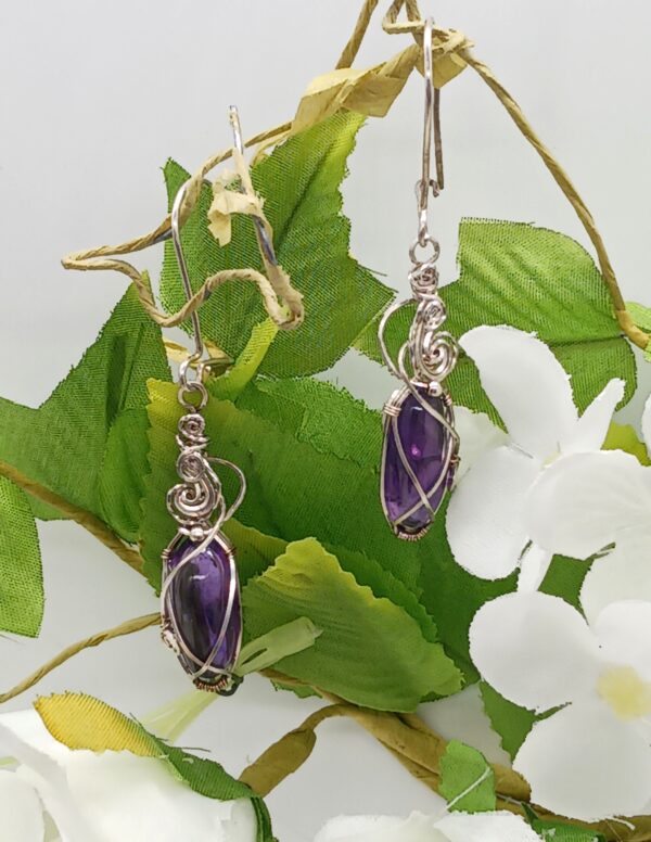 Ohrhänger Amethyst in Lila 925 Silber – Bild 5