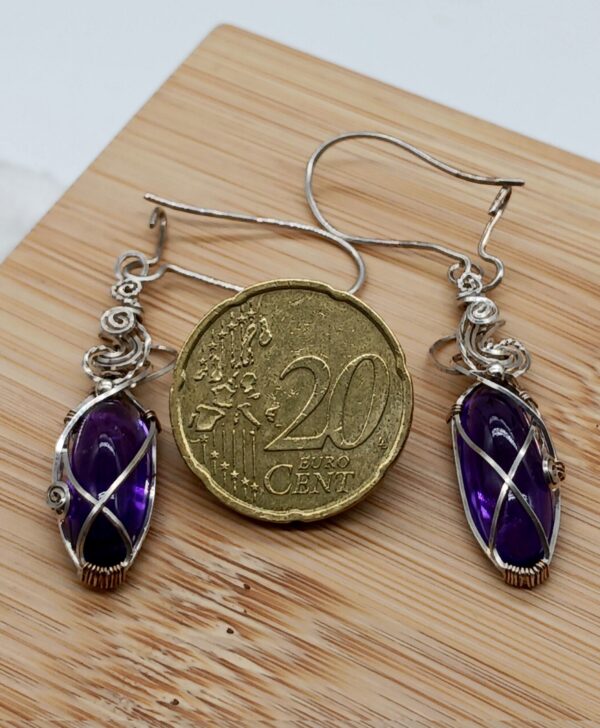 Ohrhänger Amethyst in Lila 925 Silber – Bild 6