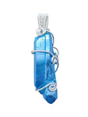 Anhänger Aura Kristall blau 1