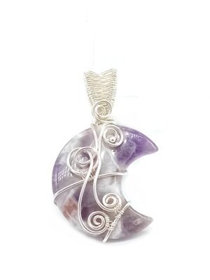 Schmuckanhänger Chevron Amethyst 01 aus 925 Silber