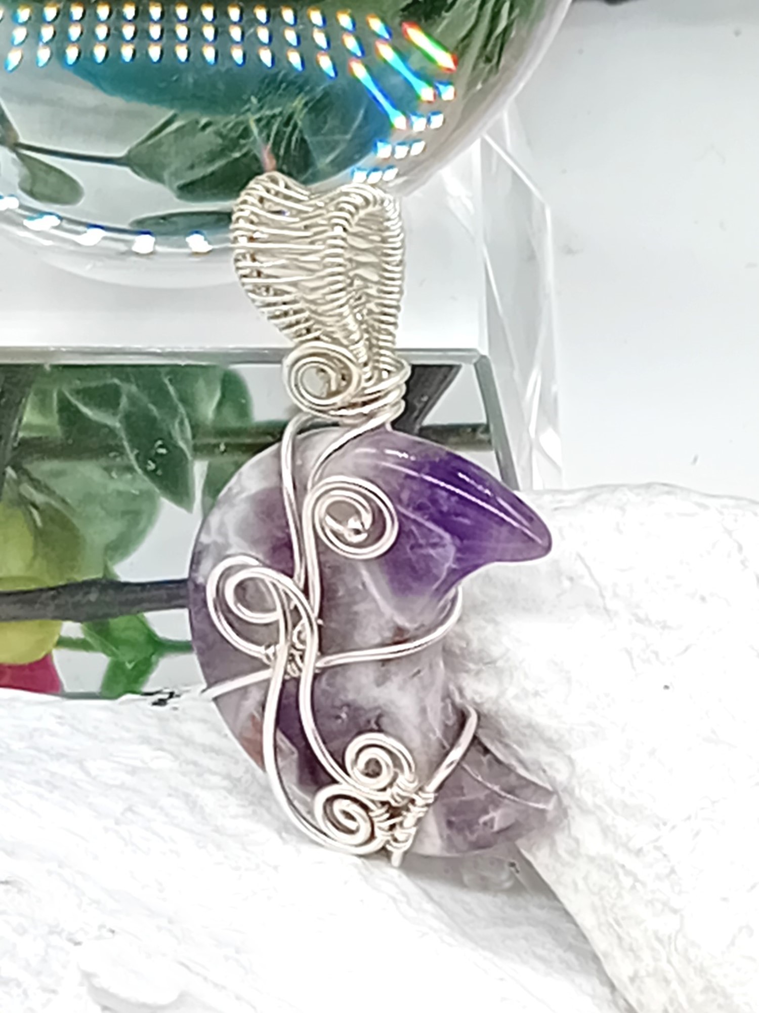 Schmuckanhänger Chevron Amethyst 01 aus 925 Silber – Bild 5