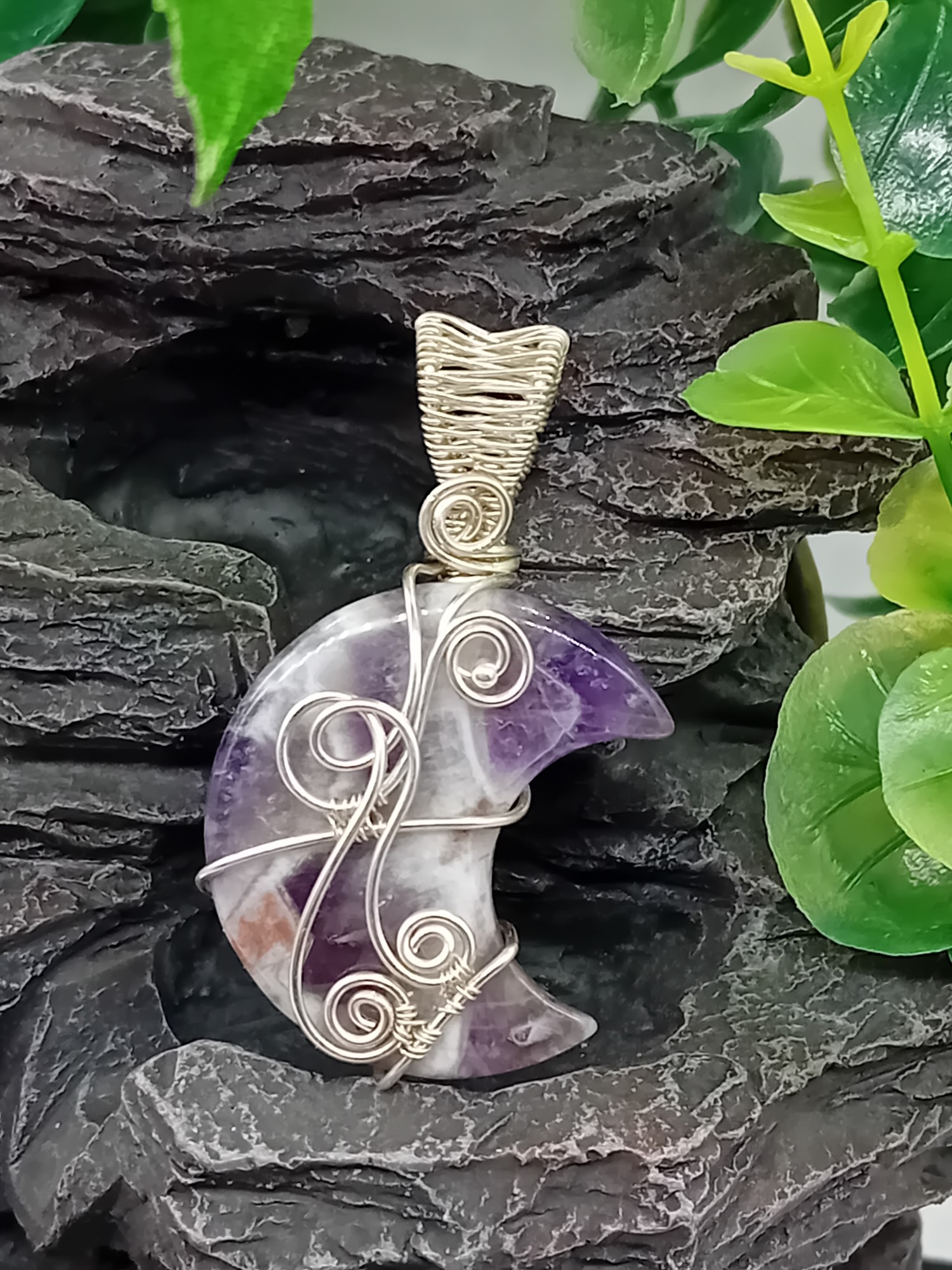 Schmuckanhänger Chevron Amethyst 01 aus 925 Silber – Bild 4