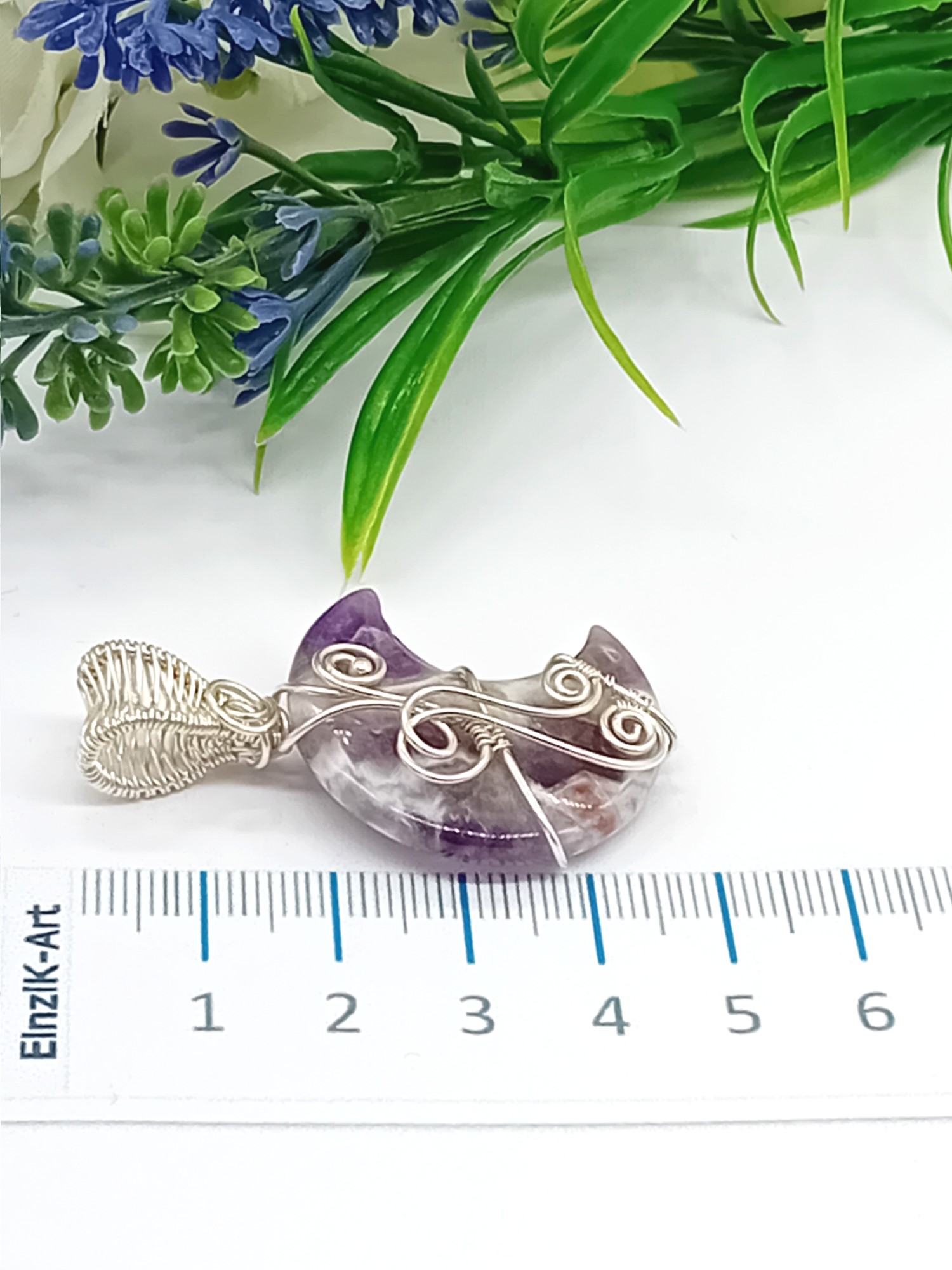 Schmuckanhänger Chevron Amethyst 01 aus 925 Silber – Bild 7