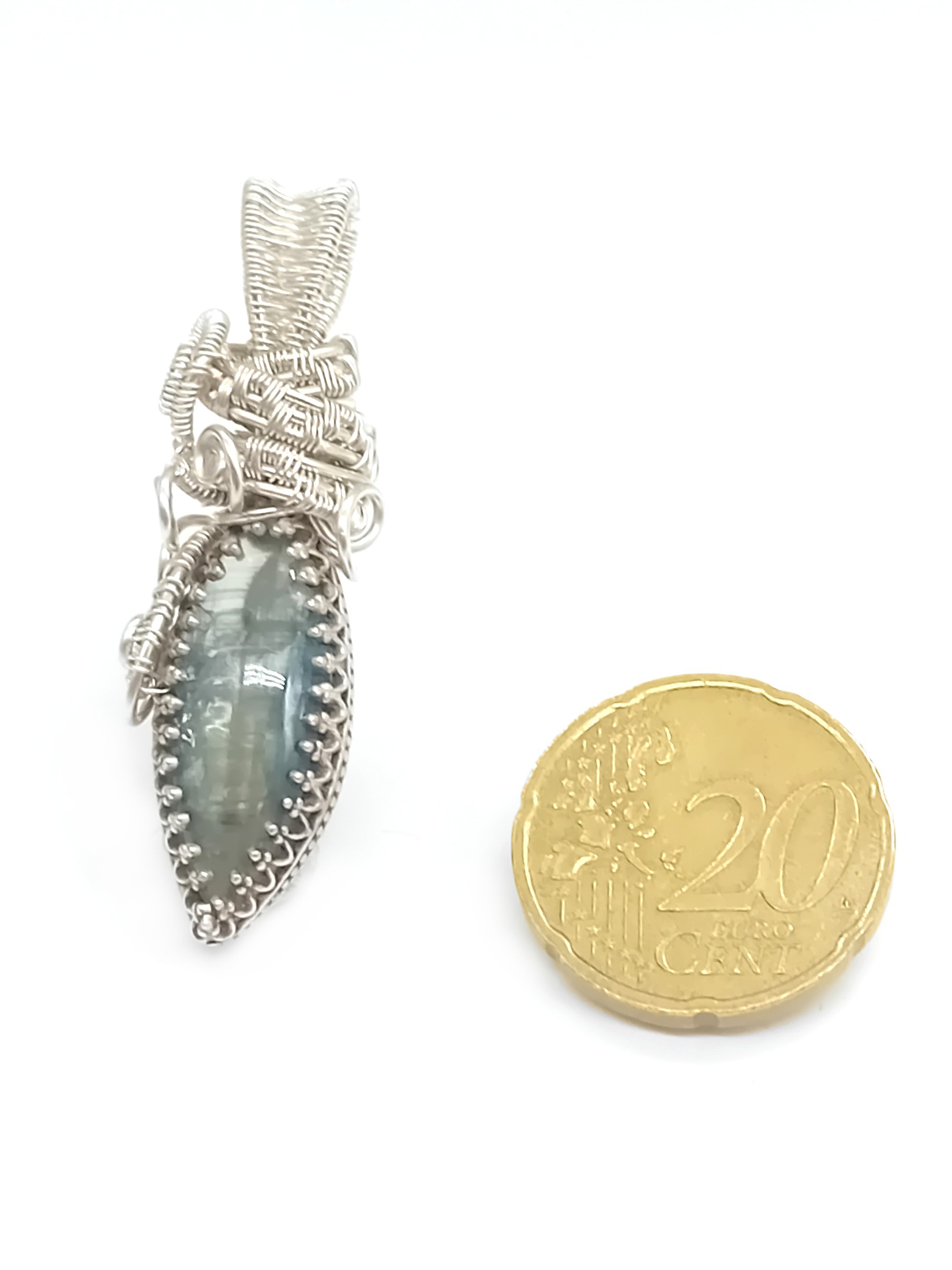 Anhänger Disthen / Kyanit in zartem Blau 925 Silber – Bild 7