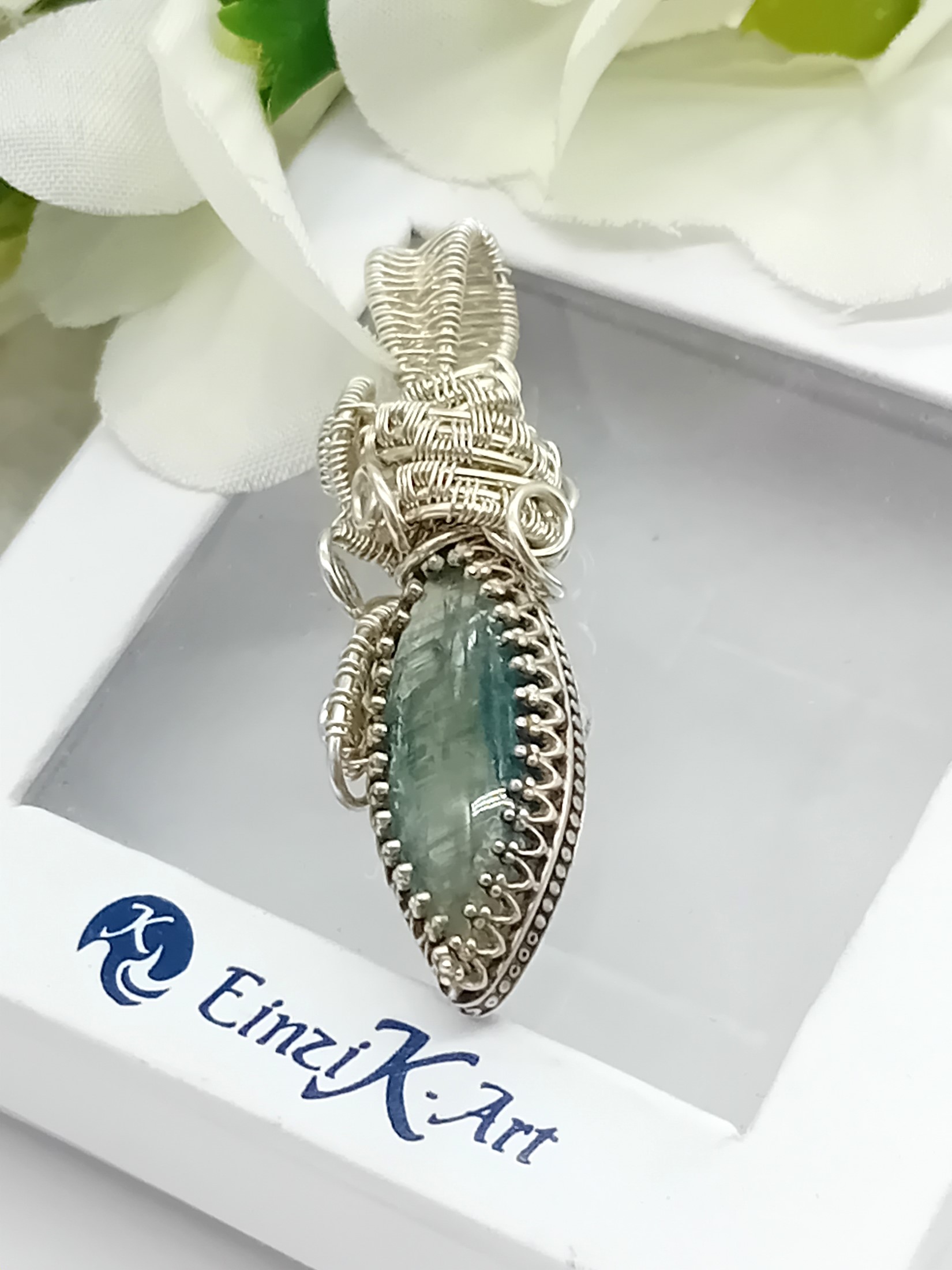 Anhänger Disthen / Kyanit in zartem Blau 925 Silber – Bild 4