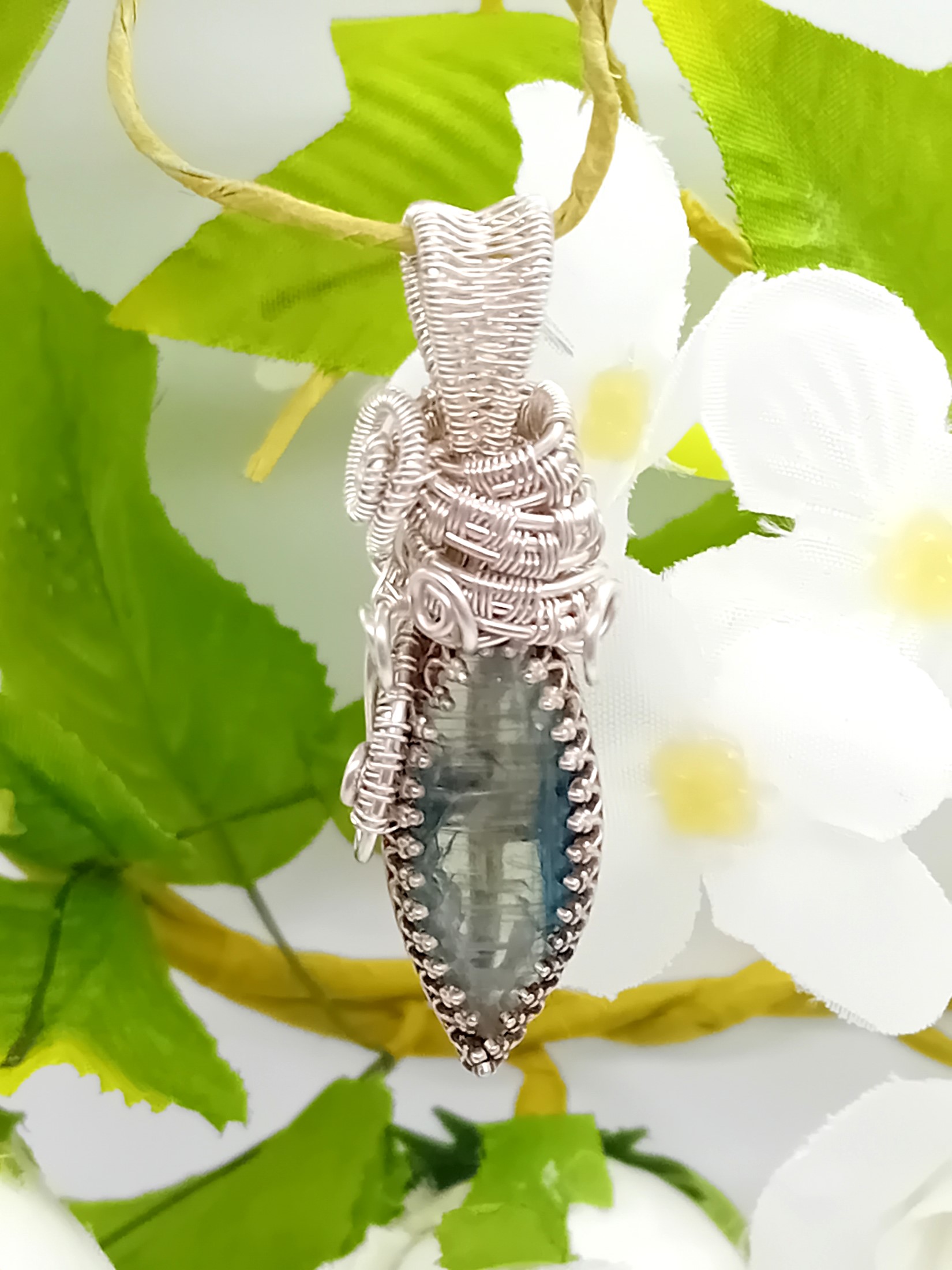 Anhänger Disthen / Kyanit in zartem Blau 925 Silber – Bild 6