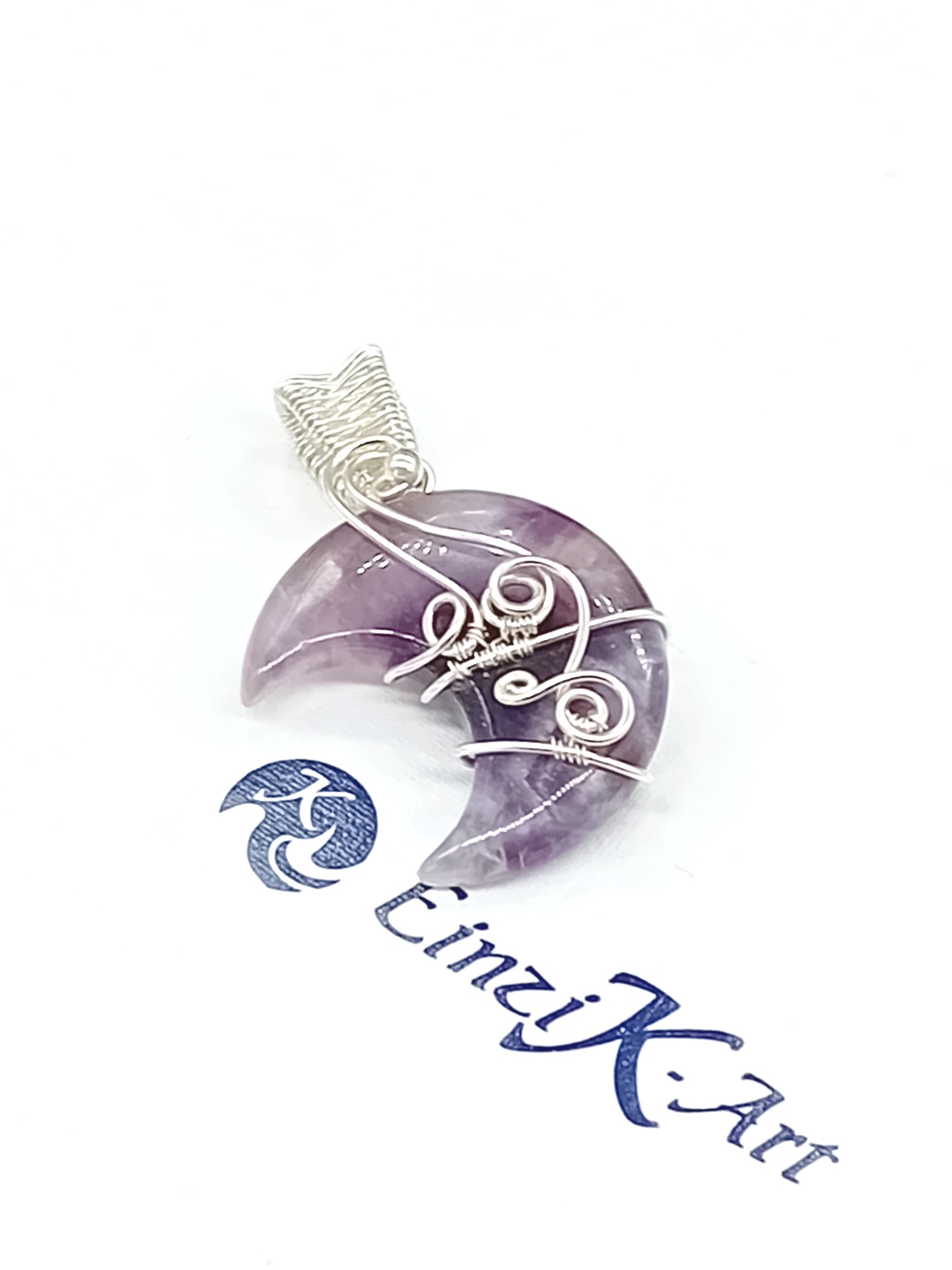 Schmuckanhänger Chevron Amethyst 02 aus 925 Silber – Bild 5