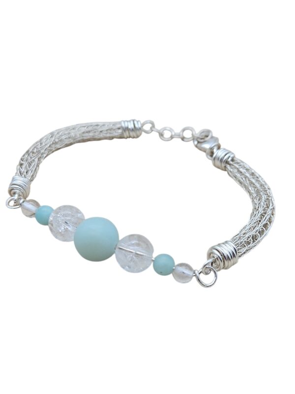 Armband gestrickt mit Andenopal