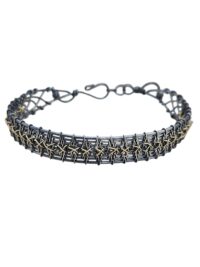Armband X in 585 Gold und 925 Silber