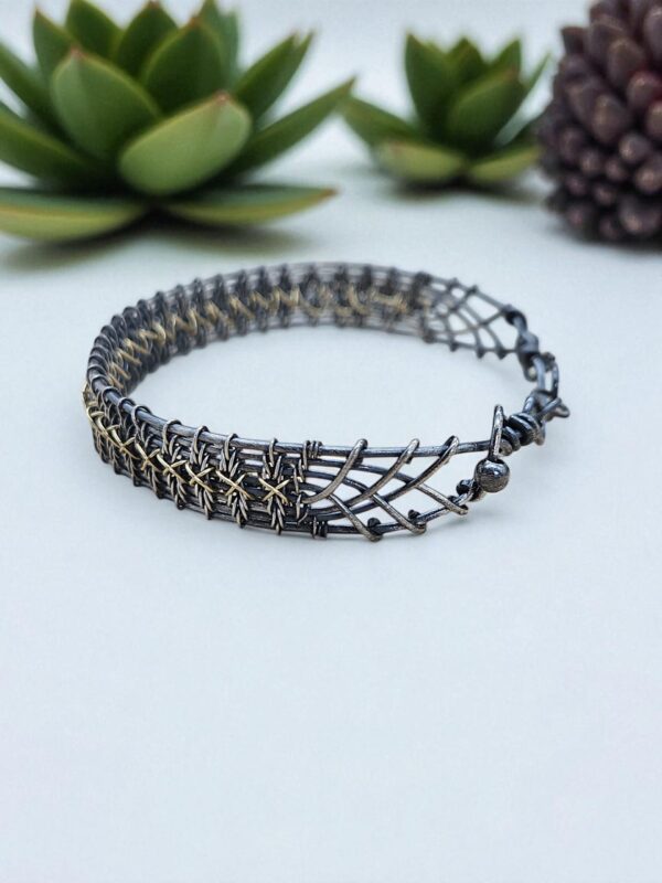 Armband X in 585 Gold und 925 Silber – Bild 6