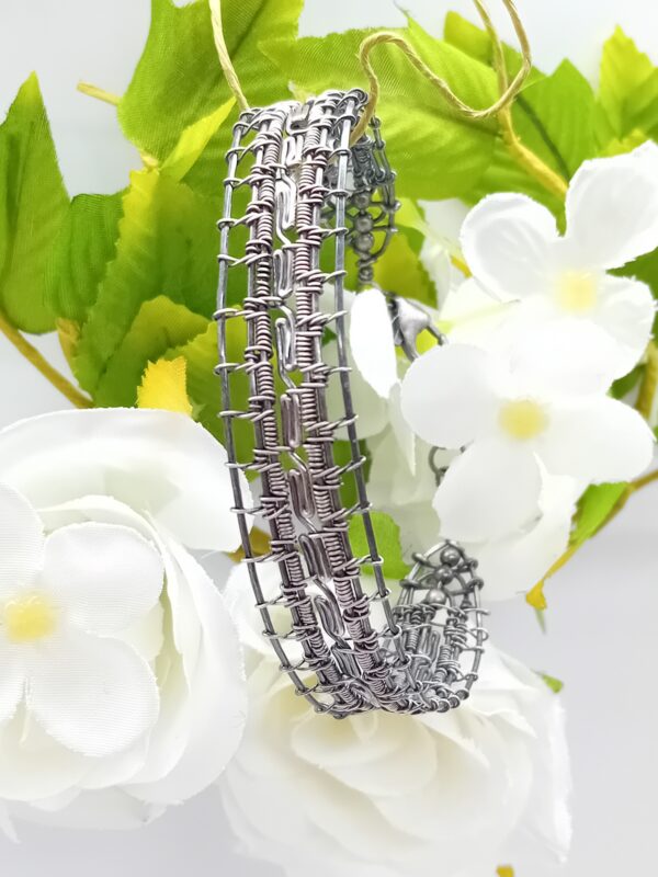 Armband gewebt patiniert 925 Sterlingsilber im Retro-Look (Unisex) – Bild 8
