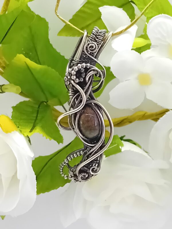 Anhänger Andamooka-Opal im Heady-Style Sterlingsilber – Bild 3