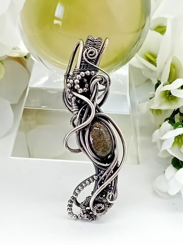 Anhänger Andamooka-Opal im Heady-Style Sterlingsilber – Bild 2