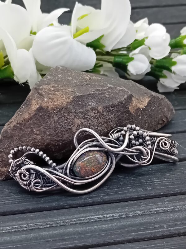 Anhänger Andamooka-Opal im Heady-Style Sterlingsilber – Bild 6