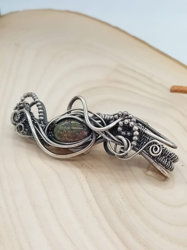 Anhänger Andamooka-Opal im Heady-Style Sterlingsilber – Bild 7
