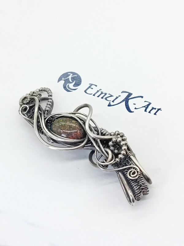 Anhänger Andamooka-Opal im Heady-Style Sterlingsilber – Bild 8