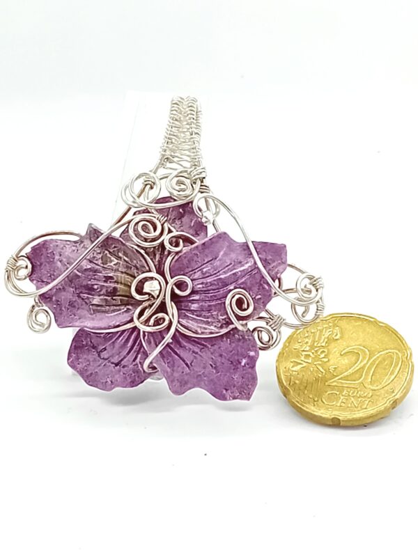 Anhänger Stichtitblüte in Sterlingsilber – Bild 4