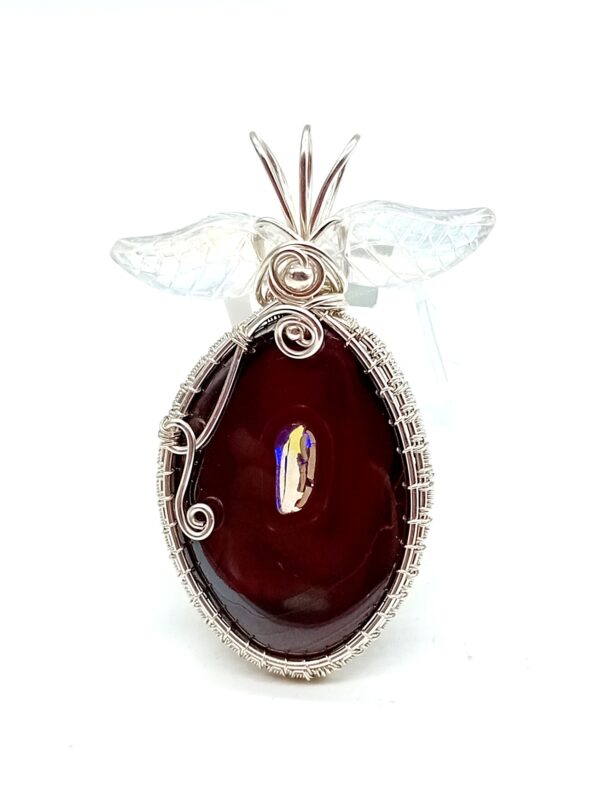 Anhänger Boulderopal "Engel" in Sterlingsilber