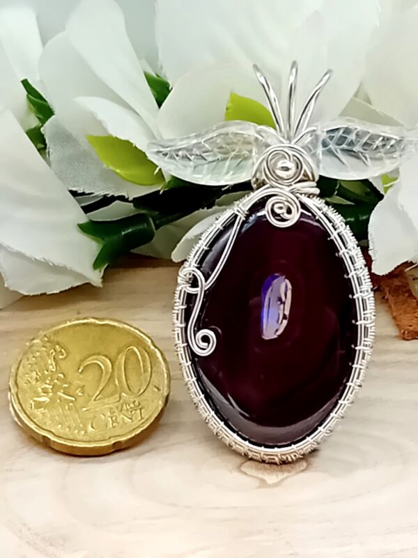 Anhänger Boulderopal "Engel" in Sterlingsilber – Bild 8