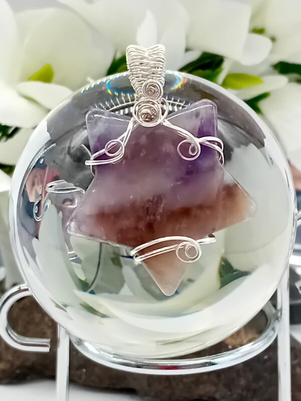 Anhänger Amethyst Stern in Sterlingsilber – Bild 2