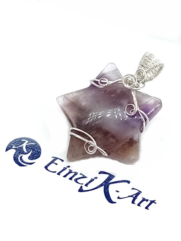 Anhänger Amethyst Stern in Sterlingsilber – Bild 5