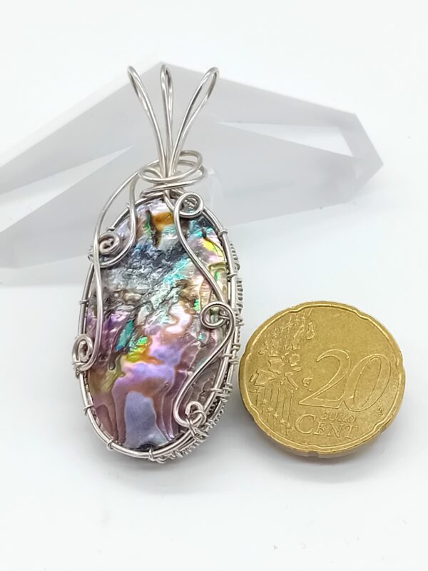 Anhänger Paua-Muschel (Abalone-Muschel) 925 Silber – Bild 6