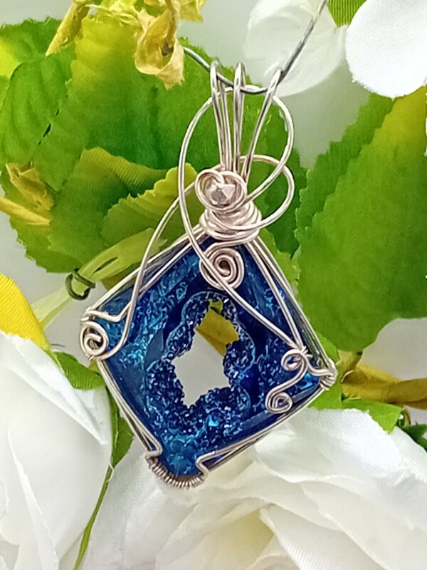 Schmuckanhänger Swarovski® Growing Crystal Bermuda blue Sterlingsilber – Bild 6