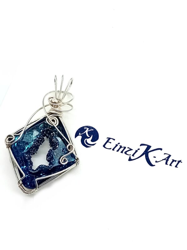 Schmuckanhänger Swarovski® Growing Crystal Bermuda blue Sterlingsilber – Bild 4