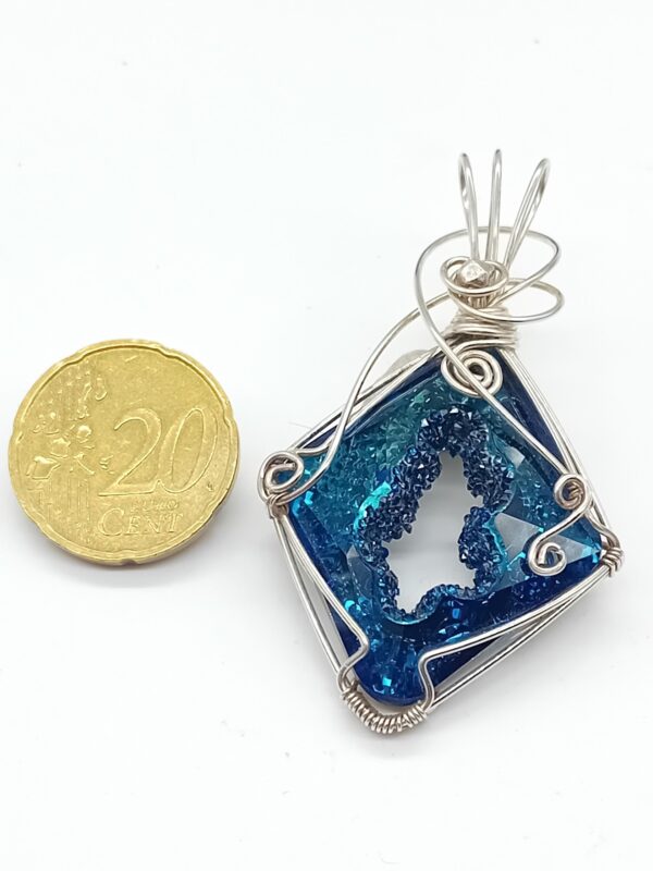 Schmuckanhänger Swarovski® Growing Crystal Bermuda blue Sterlingsilber – Bild 7