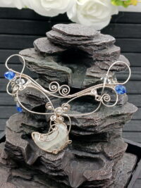 Collier „Luna“ mit weißem Labradorit gefasst in 925 Sterlingsilber