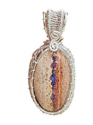 Anhänger mexikanischer Opal in Sterlingsilber