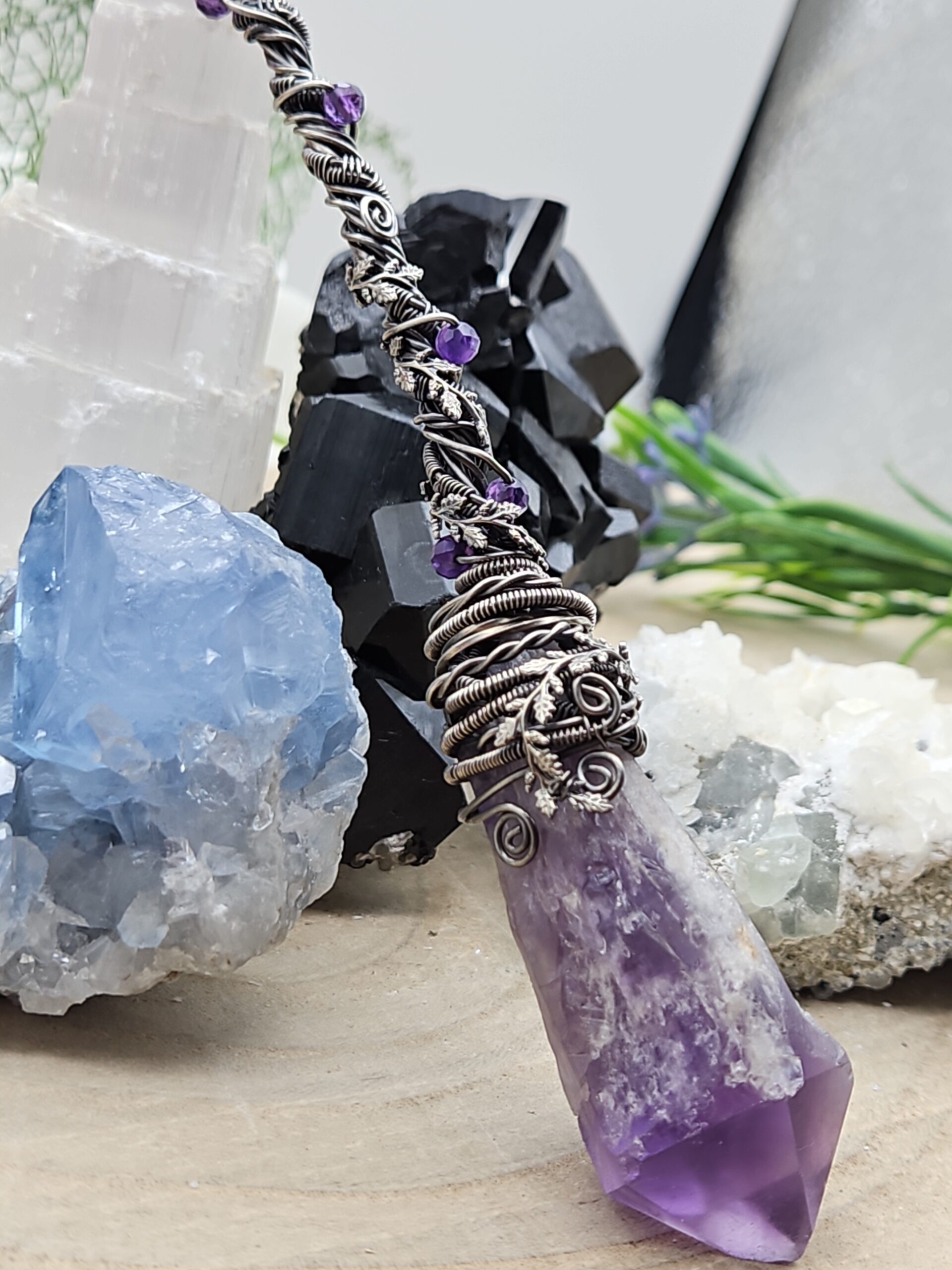 Anhänger Hexenbesen Amethyst in Sterlingsilber – Bild 5