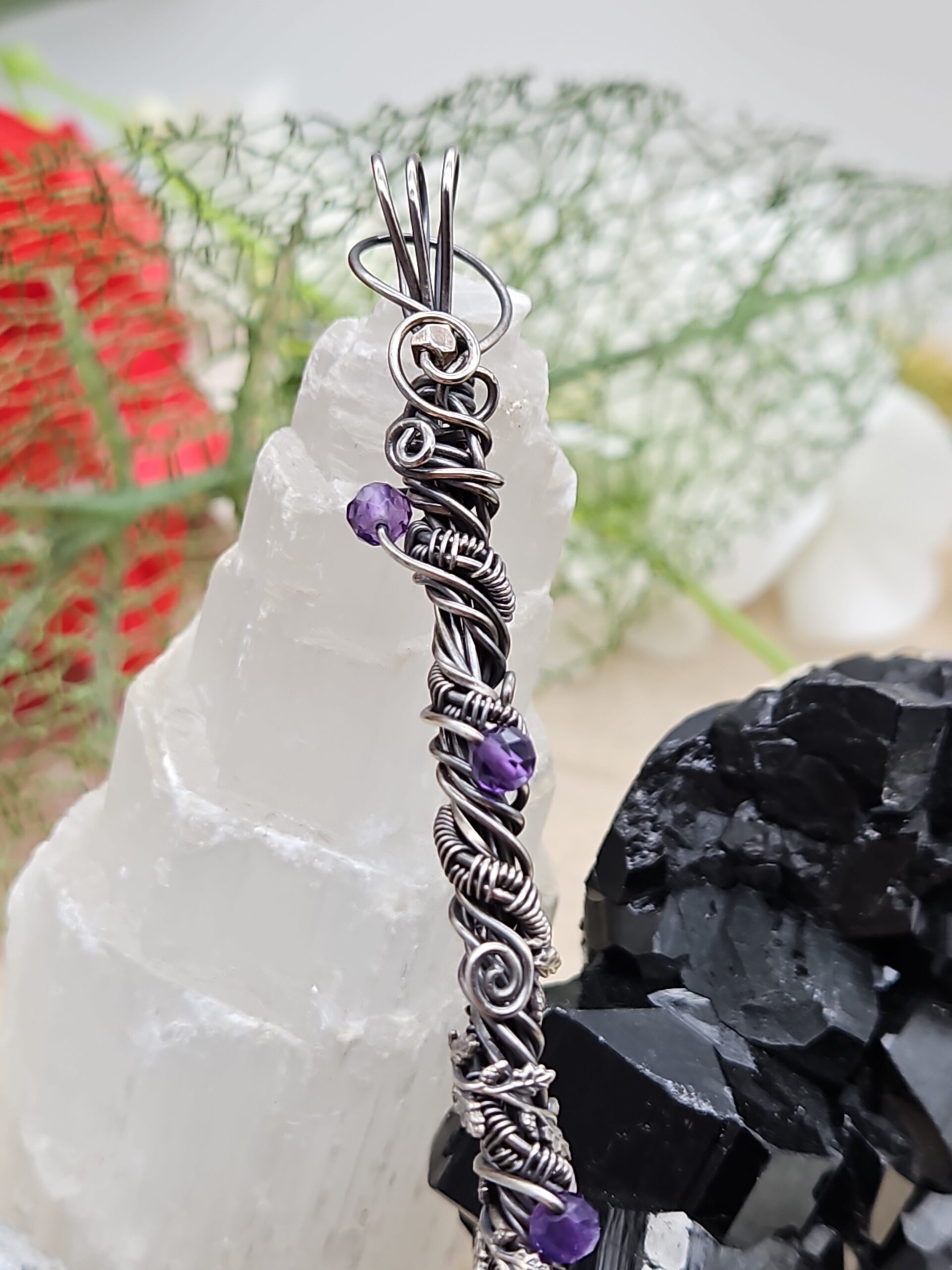 Anhänger Hexenbesen Amethyst in Sterlingsilber – Bild 6