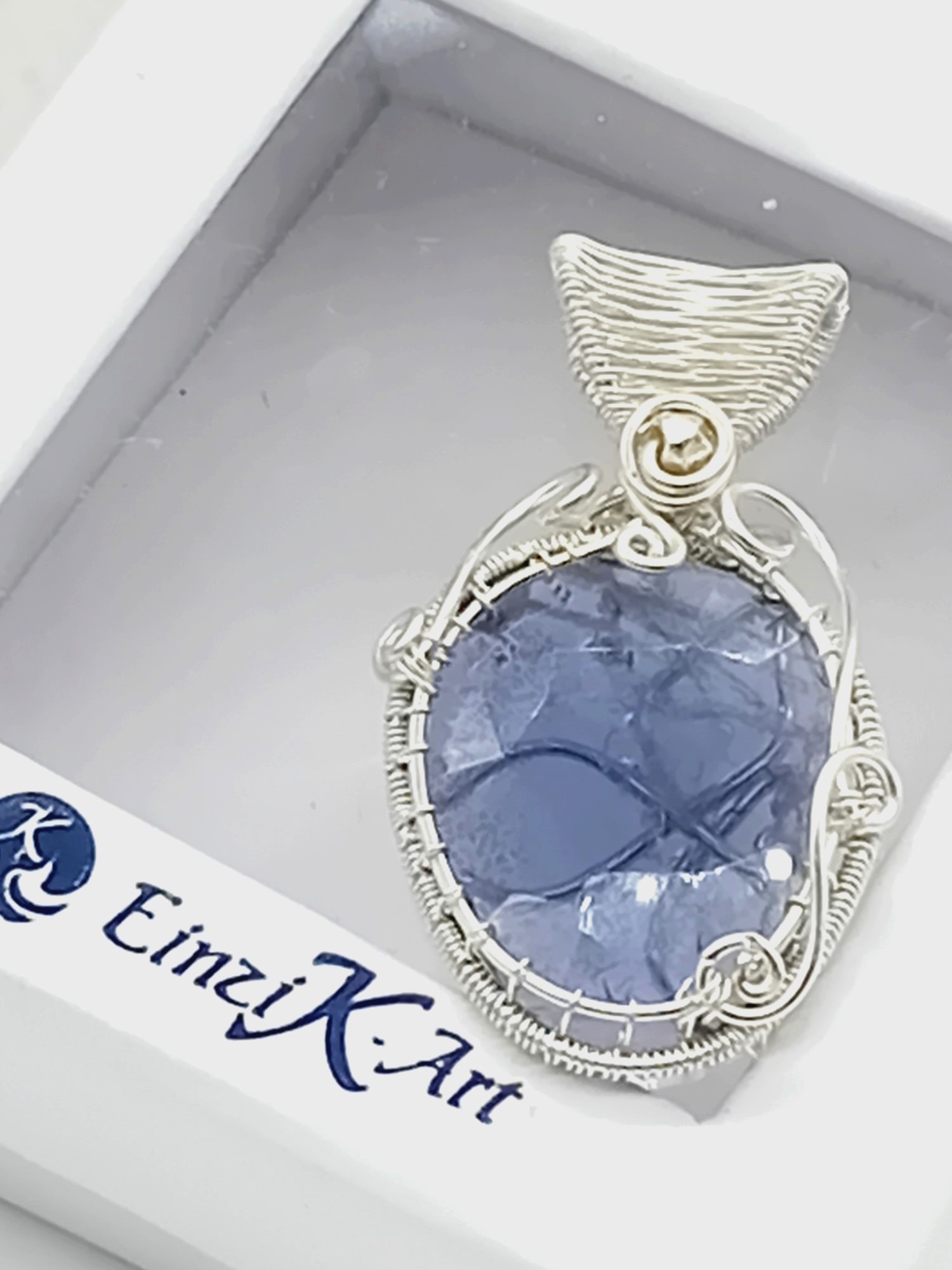 Anhänger Tansanit oval 925 Silber Rosecut Schliff – Bild 7