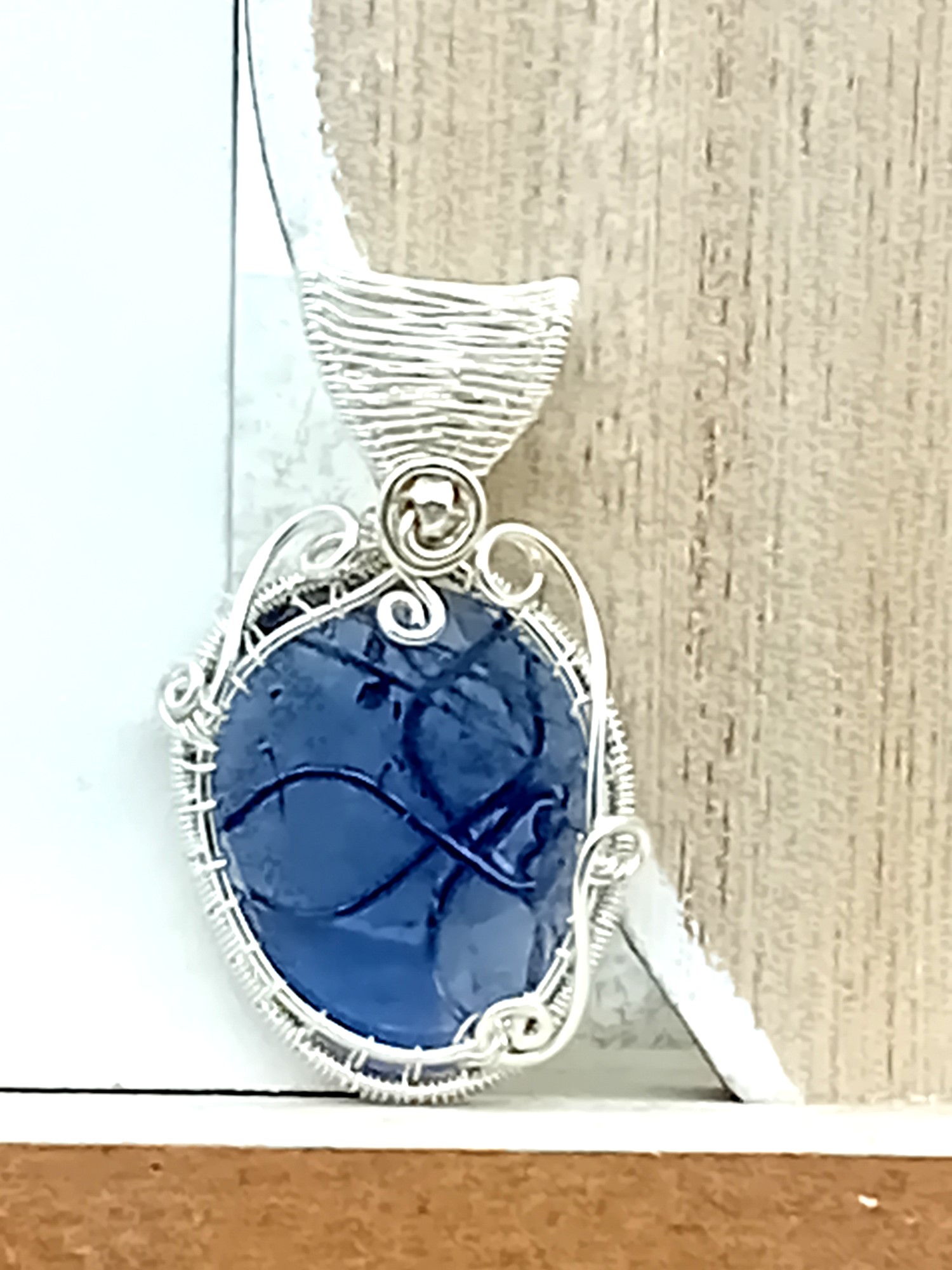 Anhänger Tansanit oval 925 Silber Rosecut Schliff – Bild 10