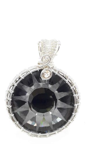 Schmuckanhänger Swarovski® 'Silver Night' in dunkelgrau
