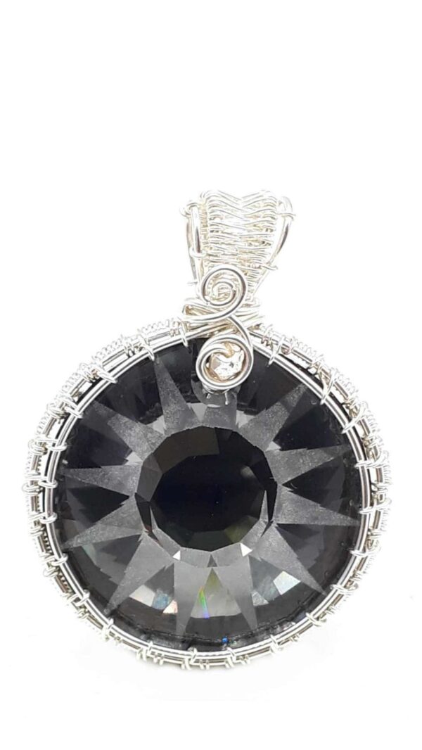 Schmuckanhänger Swarovski® 'Silver Night' in dunkelgrau