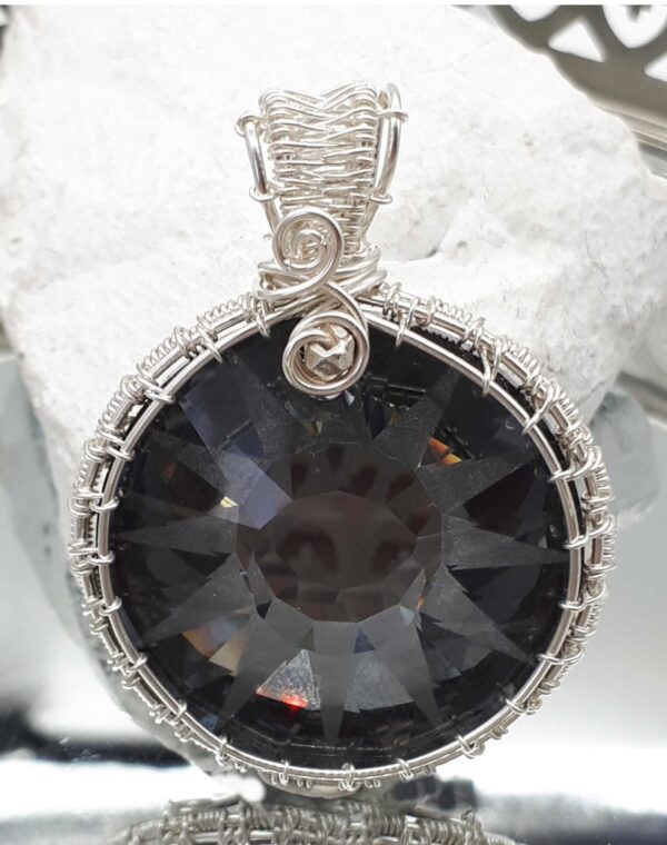 Schmuckanhänger Swarovski® 'Silver Night' in dunkelgrau – Bild 4