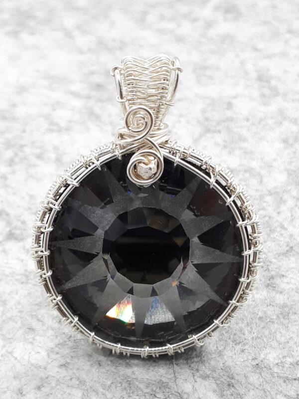 Schmuckanhänger Swarovski® 'Silver Night' in dunkelgrau – Bild 5