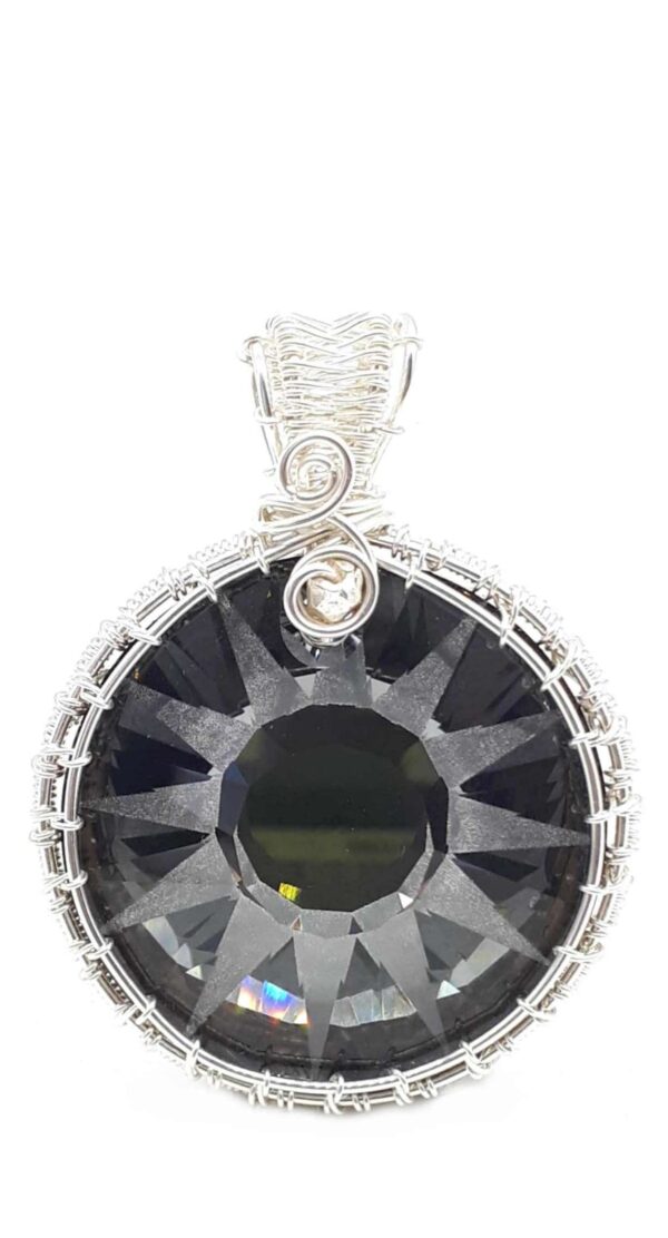 Schmuckanhänger Swarovski® 'Silver Night' in dunkelgrau – Bild 2