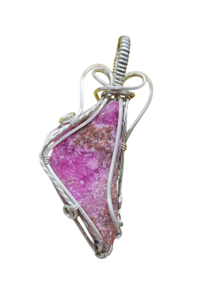 Kobaltcalcit in Sterlingsilber