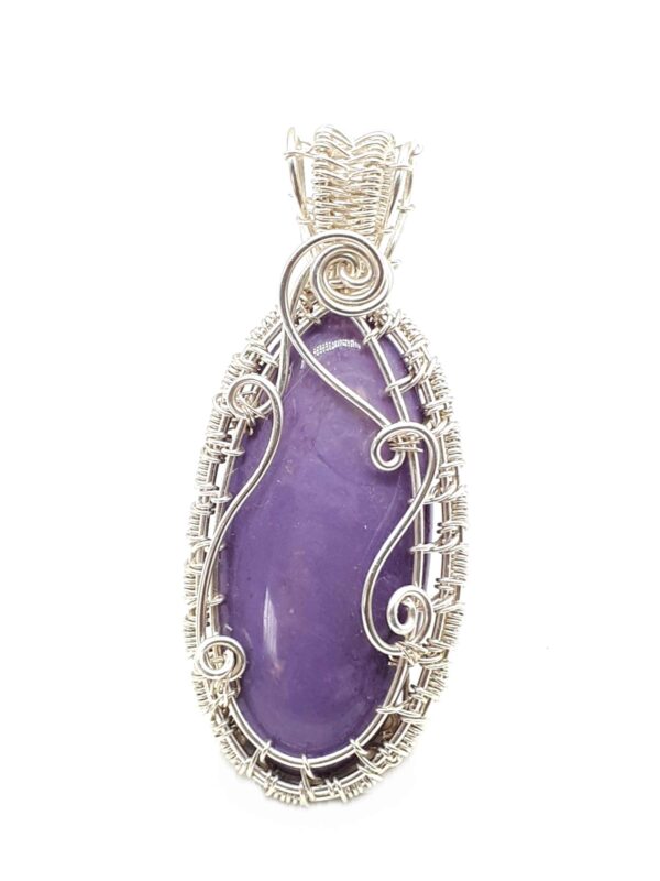 Schmuckanhänger Lavendel-Jade in Sterlingsilber