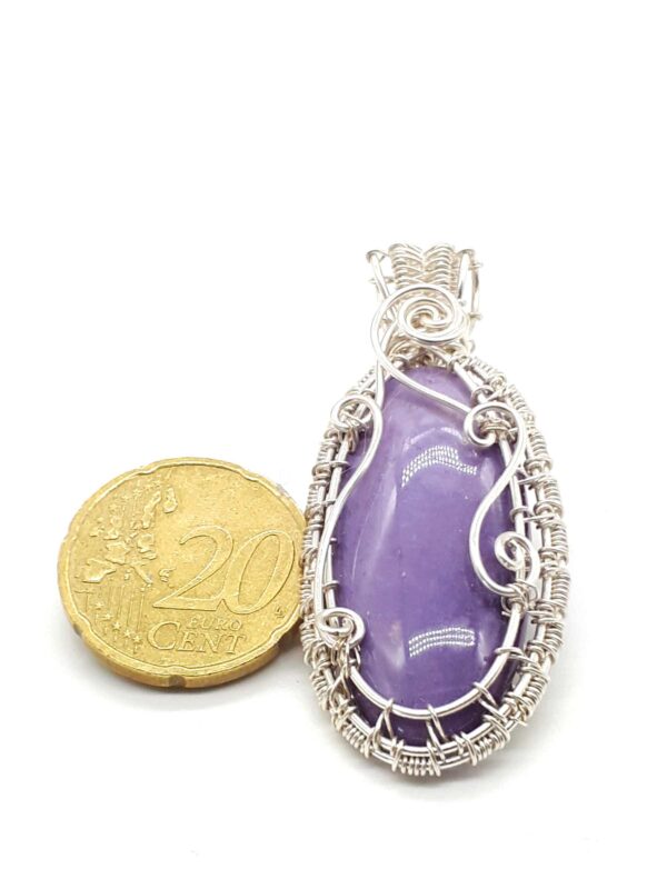 Schmuckanhänger Lavendel-Jade in Sterlingsilber – Bild 9
