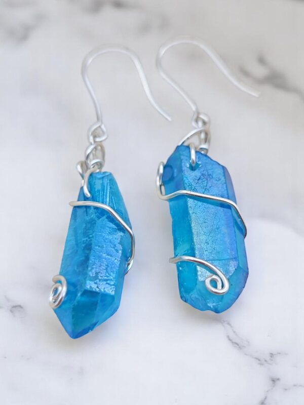 Ohrhänger Aqua Aura blau Nr. 2 – Bild 3