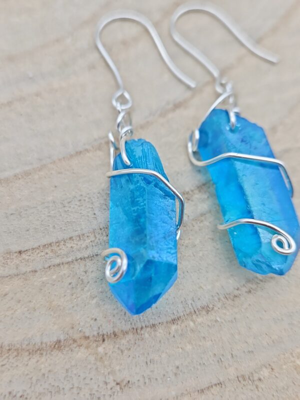 Ohrhänger Aqua Aura blau Nr. 2 – Bild 2